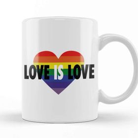 Baskı Dükkanı Pride Heart Love Is Love Kupa
