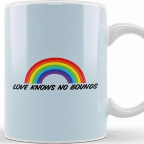 Baskı Dükkanı Pride Rainbow Love Knows No Bounds Kupa