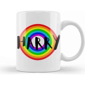 Baskı Dükkanı Prınce Harry Retro Rainbow Style Kupa