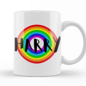 Baskı Dükkanı Prınce Harry Retro Rainbow Style Kupa