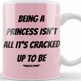 Baskı Dükkanı Princess Diana Quotes Art Giftuk Vintage Retro Style Kupa