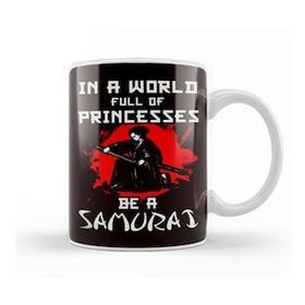 Baskı Dükkanı Princess Samurai Japanese Martial Arts Warrior Shinobi Ninja Kupa
