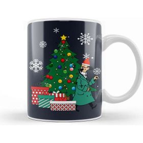 Baskı Dükkanı Professor Calculus Around The Christmas Tree Tintin Kupa
