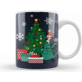 Baskı Dükkanı Professor Calculus Around The Christmas Tree Tintin Kupa