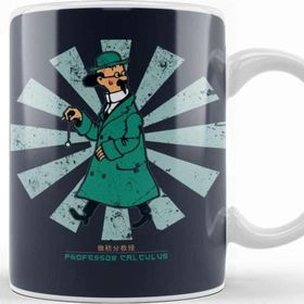 Baskı Dükkanı Professor Calculus Retro Japanese Tintin Kupa