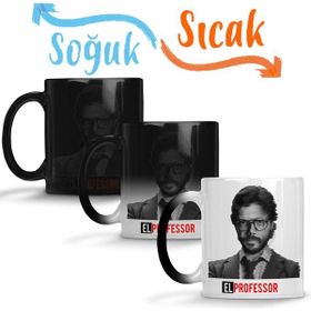 Baskı Dükkanı Professor La Casa De Papel Sihirli Porselen Kupa