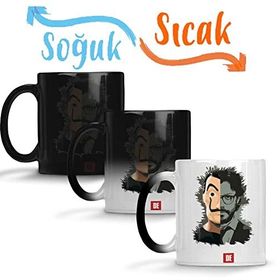 Baskı Dükkanı Professor La Casa De Papel Sihirli Porselen Kupa