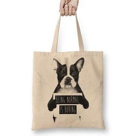 Baskı Dükkanı Protest Dog Pug Köpek Bez Çanta