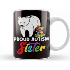 Baskı Dükkanı Proud Autism Sister Brother Son Daughter Autistic Puzzle Kupa
