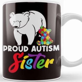 Baskı Dükkanı Proud Autism Sister Brother Son Daughter Autistic Puzzle Kupa