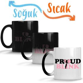 Baskı Dükkanı Proud Blink Blackpink Sihirli Porselen Kupa