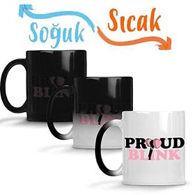 Baskı Dükkanı Proud Blink Blackpink Sihirli Porselen Kupa
