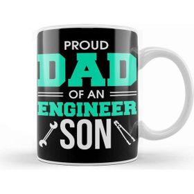 Baskı Dükkanı Proud Dad Of An Engineer Son Engineering Father Kupa
