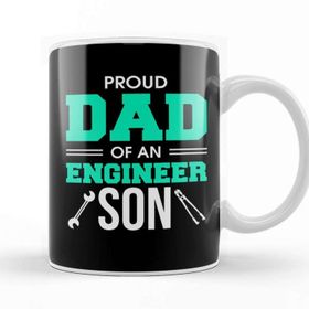 Baskı Dükkanı Proud Dad Of An Engineer Son Engineering Father Kupa