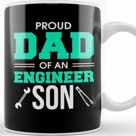 Baskı Dükkanı Proud Dad Of An Engineer Son Engineering Father Kupa