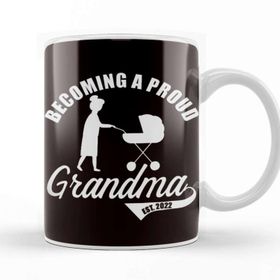 Baskı Dükkanı Proud Grandma 2022 Newborn Grandson Granddaughter Family Kupa