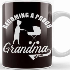 Baskı Dükkanı Proud Grandma 2022 Newborn Grandson Granddaughter Family Kupa