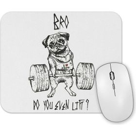 Baskı Dükkanı Pug Bodybuilder Köpek Mouse Pad