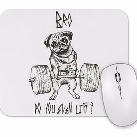 Baskı Dükkanı Pug Bodybuilder Köpek Mouse Pad