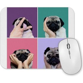 Baskı Dükkanı Pug Bodybuilder Sıkı Çalış Yada Git Pug Köpek Pug Mouse Pad