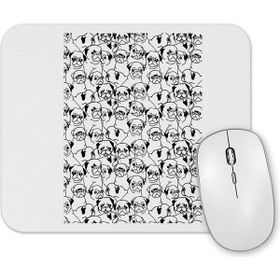 Baskı Dükkanı Pug Bodybuilder Sıkı Çalış Yada Git Pug Köpek Pug Mouse Pad