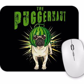 Baskı Dükkanı Pug Dog Puggernaut Life Funny Gift Mouse Pad