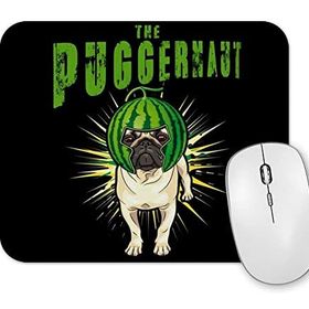 Baskı Dükkanı Pug Dog Puggernaut Life Funny Gift Mouse Pad