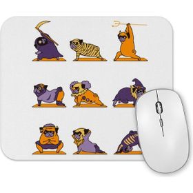Baskı Dükkanı Pug Köpek Bisiklet Şovu Mouse Pad