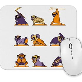 Baskı Dükkanı Pug Köpek Bisiklet Şovu Mouse Pad