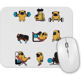 Baskı Dükkanı Pug Köpek Spor Günü Mouse Pad