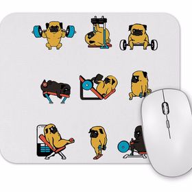 Baskı Dükkanı Pug Köpek Spor Günü Mouse Pad