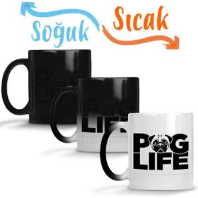 Baskı Dükkanı Pug Life Köpek 03 Sihirli Porselen Kupa