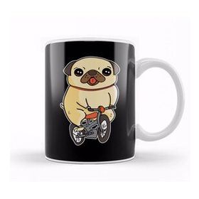 Baskı Dükkanı Pug Puppy Riding Bicycle Adorable Dog Bike Ride Kupa