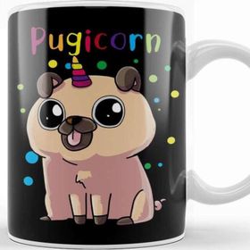 Baskı Dükkanı Pug Unicorn Kupa