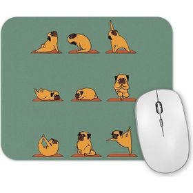 Baskı Dükkanı Pug Yoga Köpek Mouse Pad