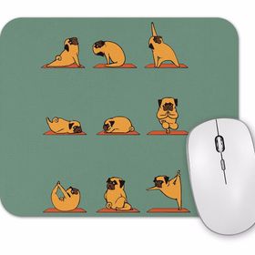 Baskı Dükkanı Pug Yoga Köpek Mouse Pad