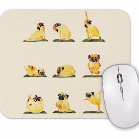 Baskı Dükkanı Pug Yoga Köpek Mouse Pad