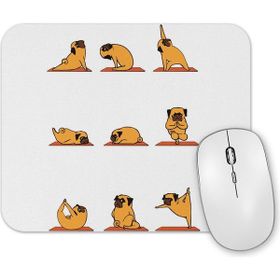 Baskı Dükkanı Pug Yoga Mouse Pad