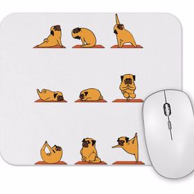 Baskı Dükkanı Pug Yoga Mouse Pad