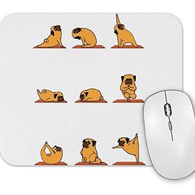 Baskı Dükkanı Pug Yoga Mouse Pad