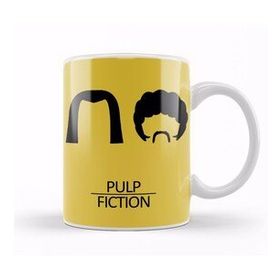 Baskı Dükkanı Pulp Fiction Haircuts Movie Silhouette Kupa