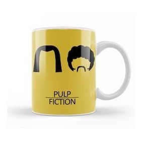 Baskı Dükkanı Pulp Fiction Haircuts Movie Silhouette Kupa