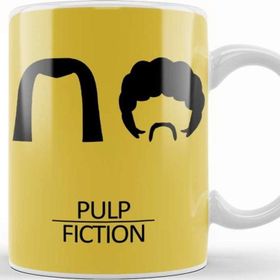 Baskı Dükkanı Pulp Fiction Haircuts Movie Silhouette Kupa