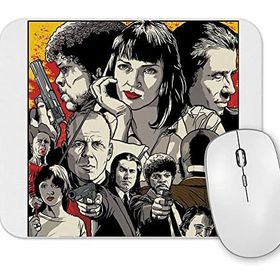 Baskı Dükkanı Pulp Fiction İllüstrasyon Mouse Pad
