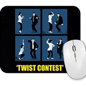 Baskı Dükkanı Pulp Fiction Twist Contest Concurso Danca Mia E Vicent Mouse Pad