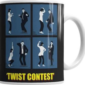 Baskı Dükkanı Pulp Fiction Twist Contest Concurso Danca Mia E Vicent Sihirli Porselen Kupa