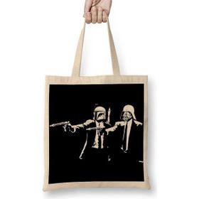 Baskı Dükkanı Pulp Fiction Wars Bez Uzun Saplı Krem Rengi Çanta