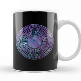 Baskı Dükkanı Purple Galaxy Mandala Kupa