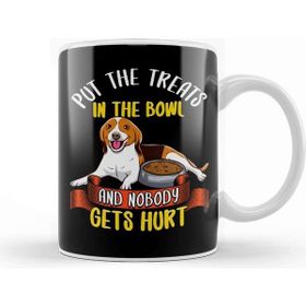 Baskı Dükkanı Put The Treats In The Bowl No One Gets Hurt Beagle Kupa