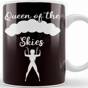 Baskı Dükkanı Queen of Skies Paraglider Parachutist Skydiver Paragliding Kupa
